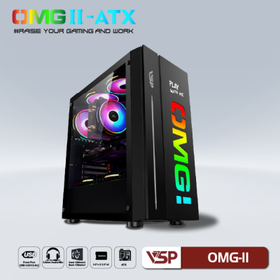 Case VSP LED Gaming OMG-II ATX (ĐEN)